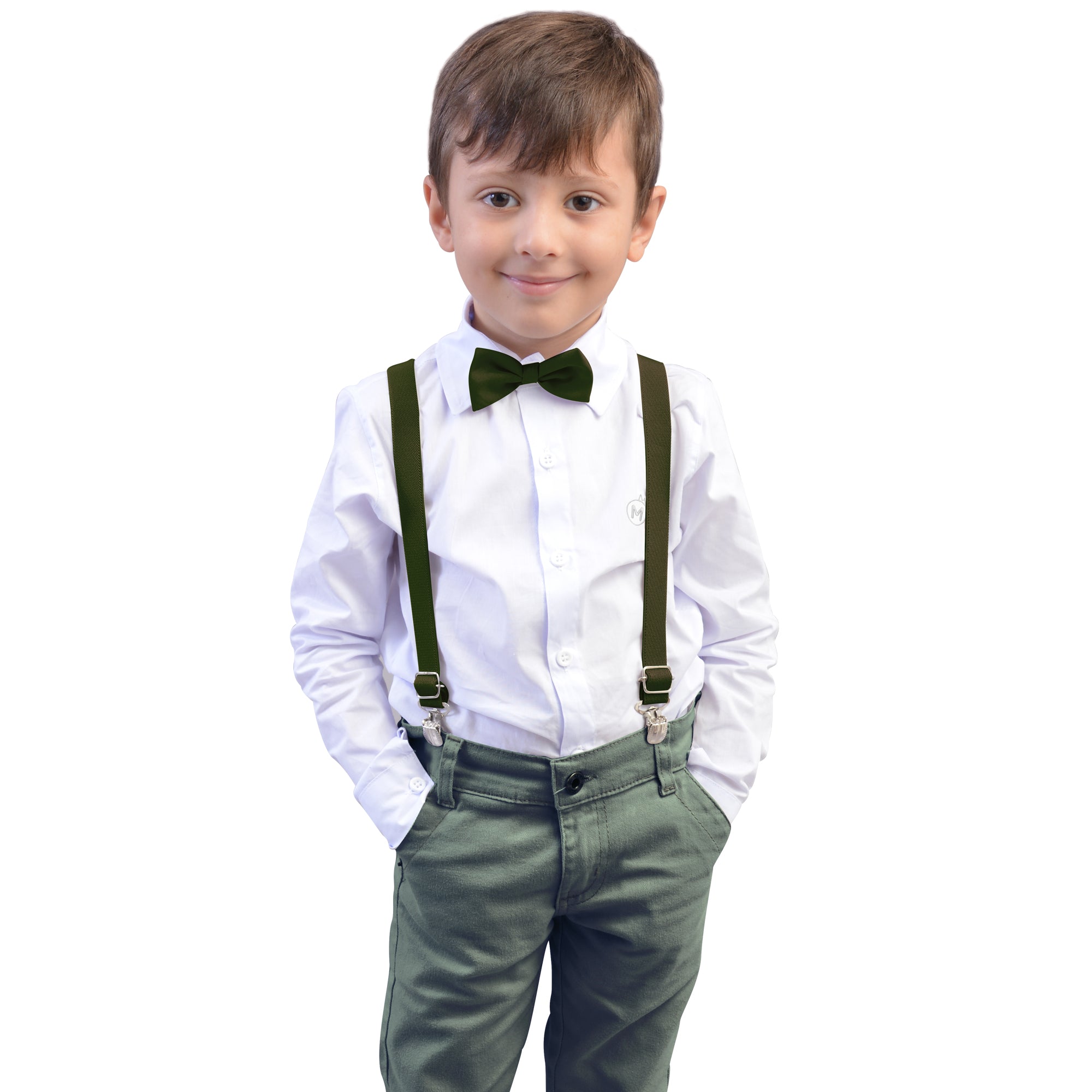 Conjunto Para Casamento Pajem Verde Musgo e Verde Oliva 1 ao 16 anos