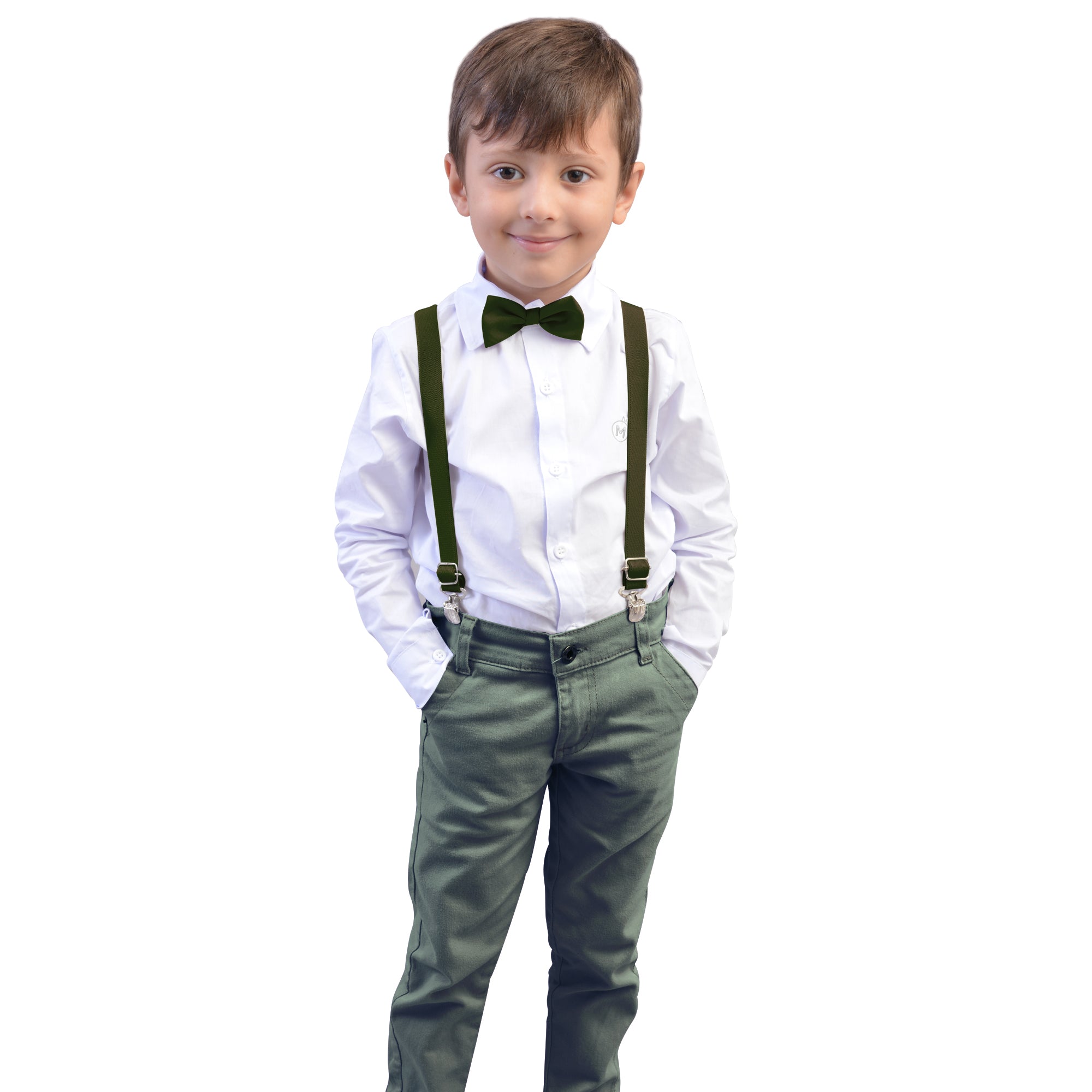 Conjunto Para Casamento Pajem Verde Musgo e Verde Oliva 1 ao 16 anos