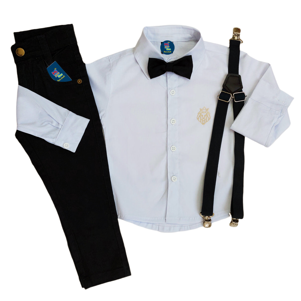 Conjunto Social Preto 4 Peças Menino Pajem para Festa P ao 16 anos