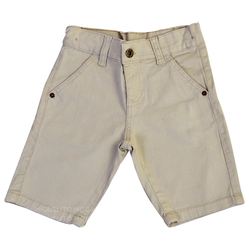Bermuda Bolso Faca Jeans Sarja Bebe Infantil - Varias Cores