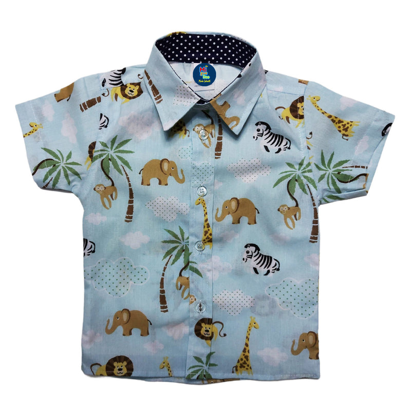 Camisa Safari Bebê - Menino Infantil Festa Aniversario
