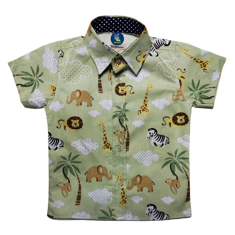 Camisa Safari Bebê - Menino Infantil Festa Aniversario