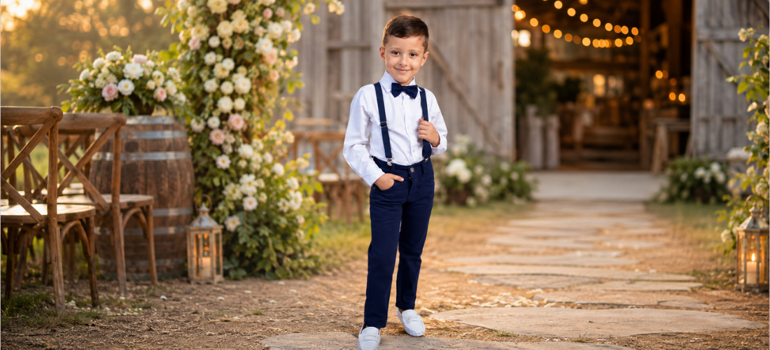 Roupa de pajem azul-marinho: Por que é a cor clássica mais elegante para casamentos?
