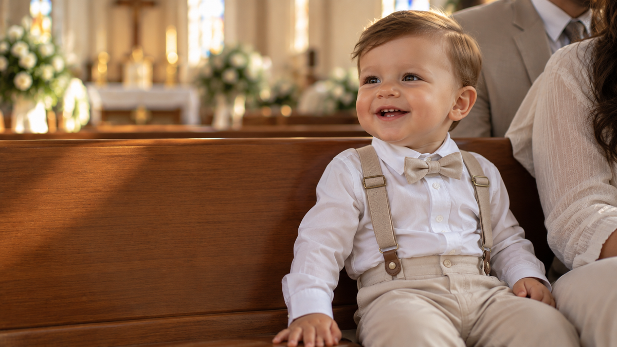 Roupa para Apresentação de Bebê na Igreja: Como vestir o menino com elegância?