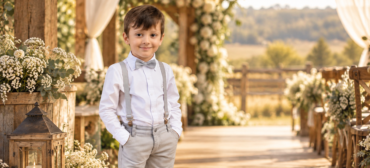 Conjunto Pajem Cinza: Por que esta é a escolha mais moderna e versátil para casamentos?