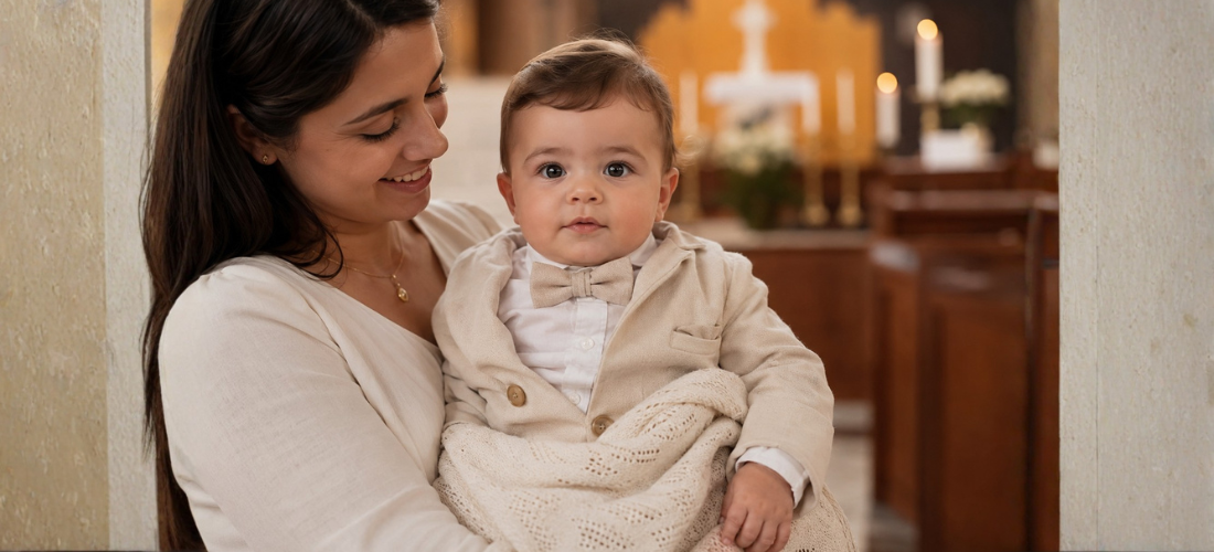 Roupa de Batizado no Inverno: Como manter o bebê aquecido e elegante na igreja!
