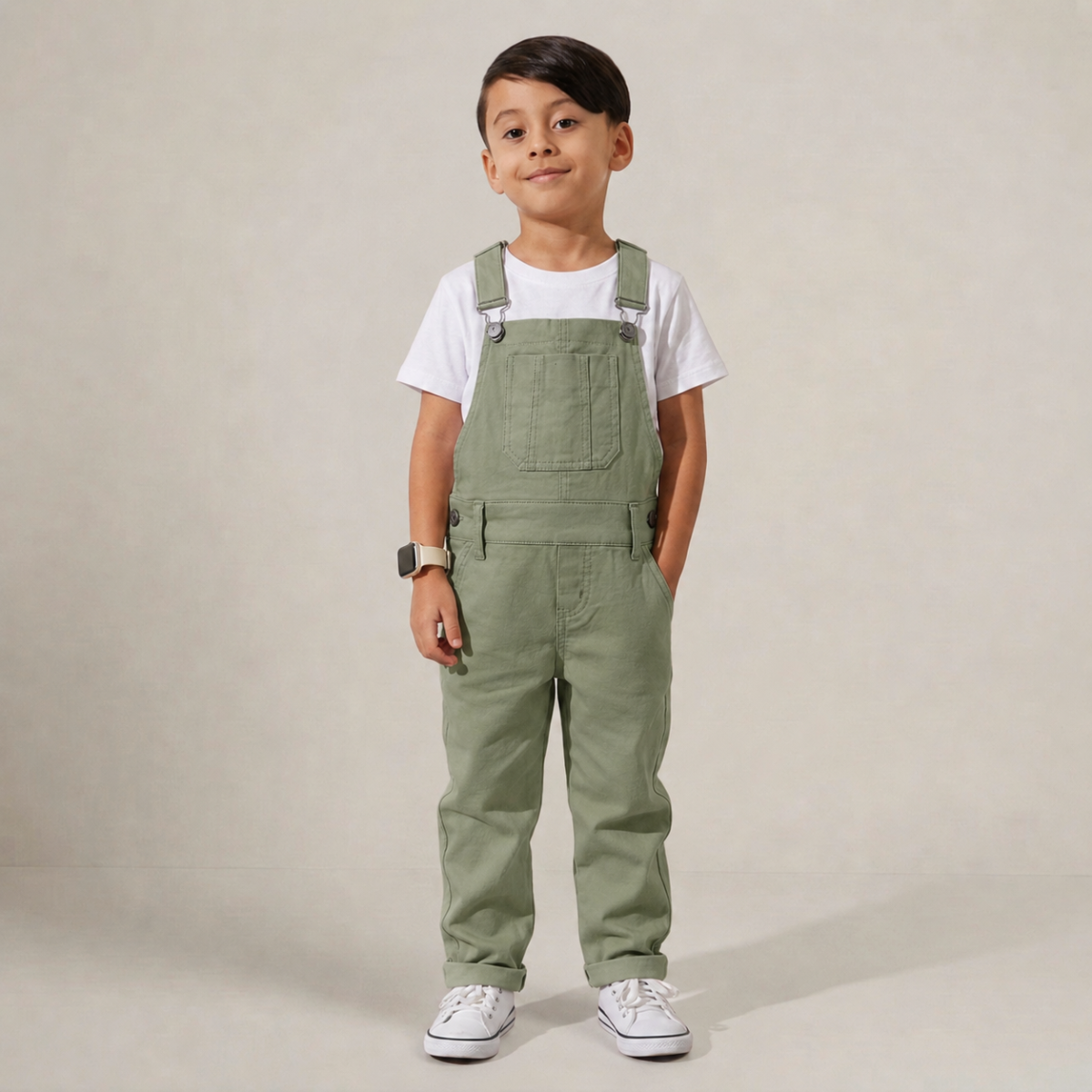 Jardineira Infantil em Sarja