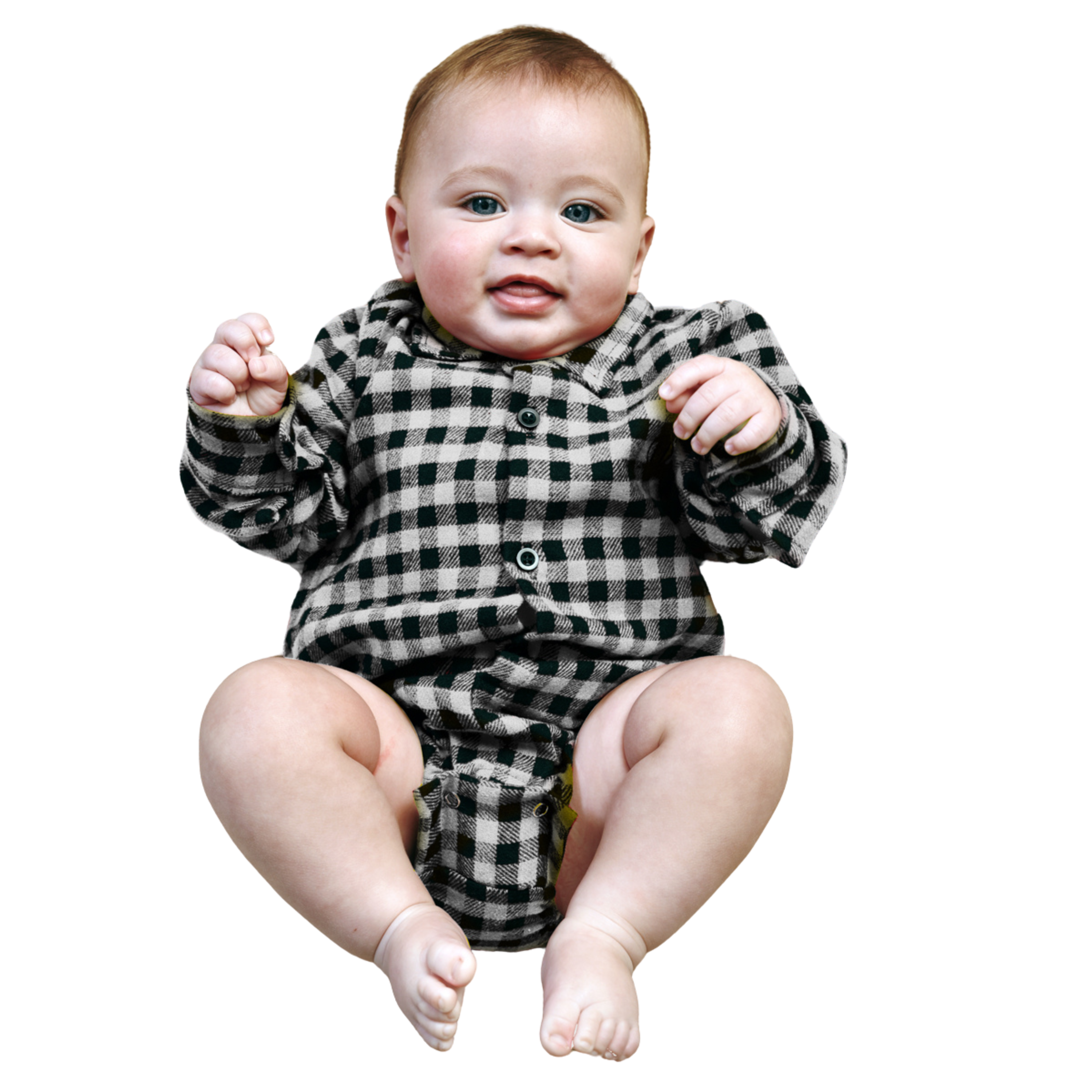 Body Infantil Flanelado Bebê Menino Festa Junina Xadrez 0 a 10 meses (Atacado)