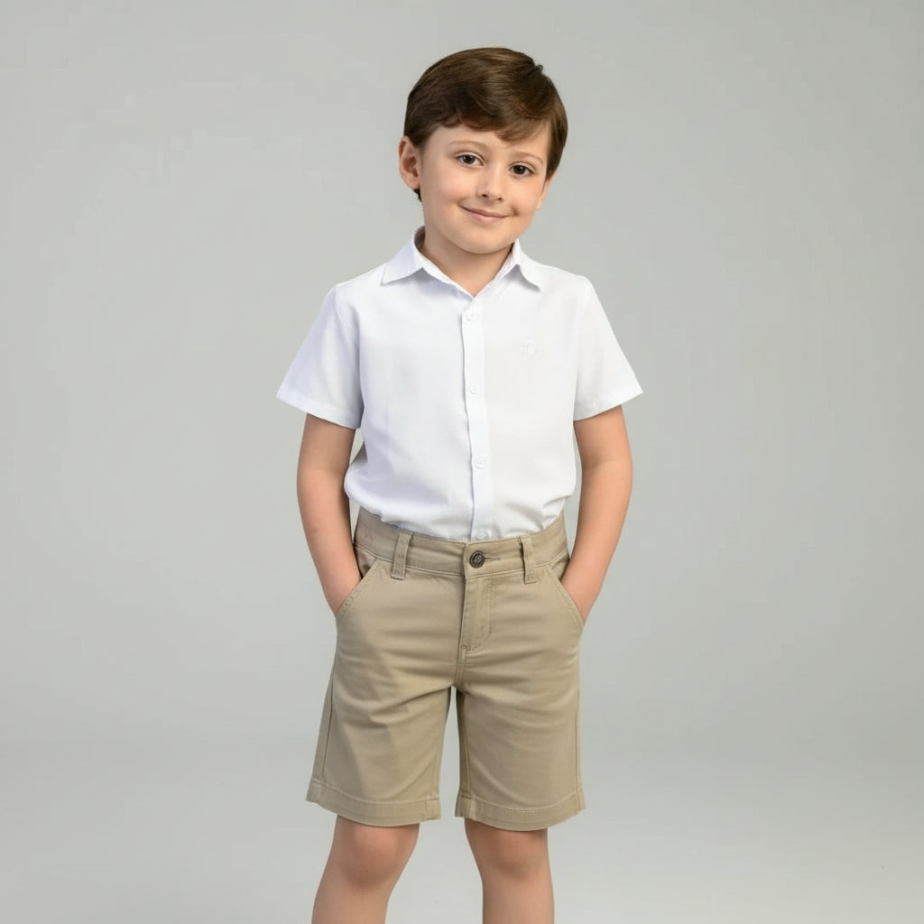 Bermuda Bolso Faca Sarja Infantil e Juvenil