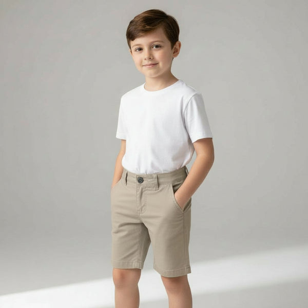 Bermuda Infantil de Sarja com Bolso Faca – P ao 16