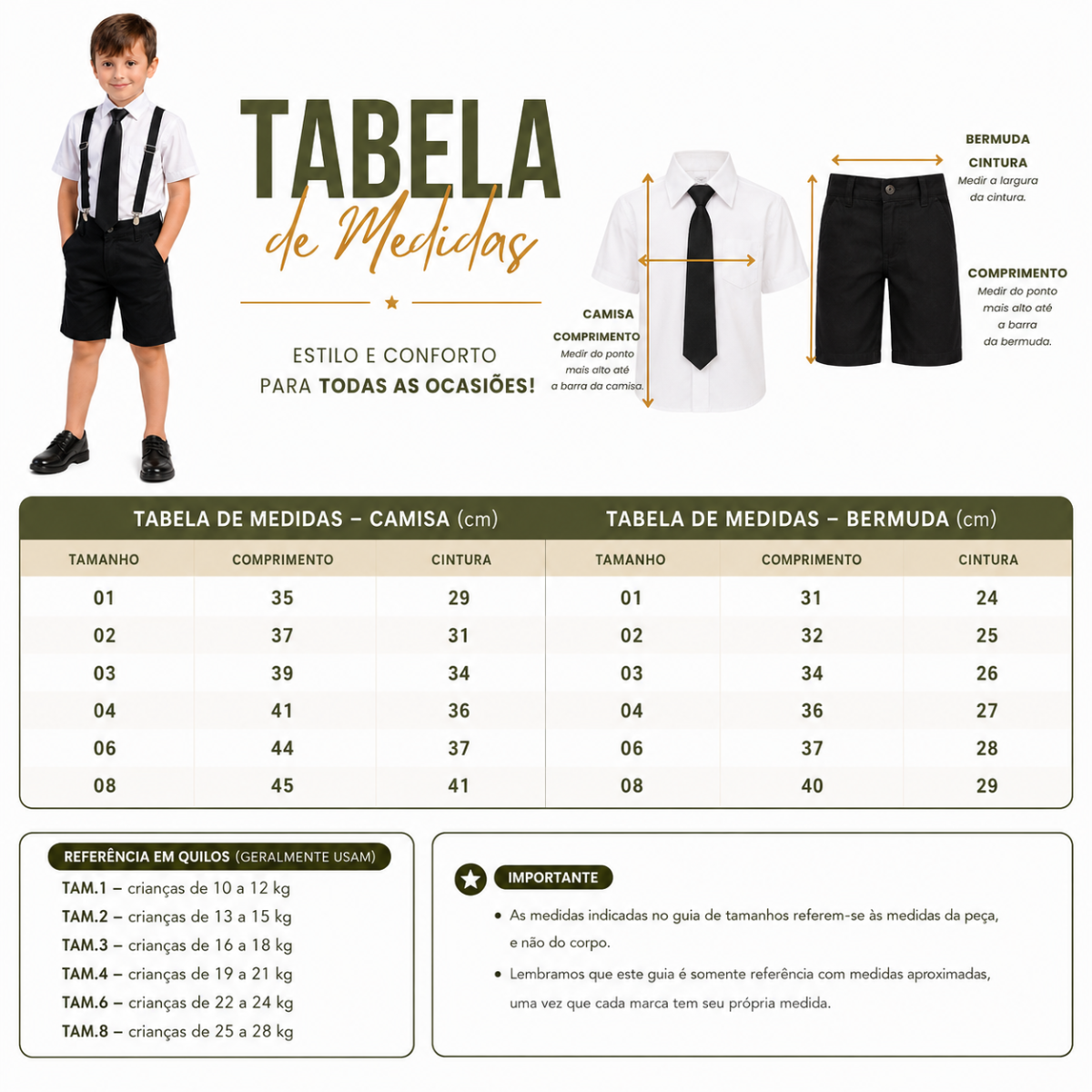 Conjunto Temático Poderoso Chefinho – Manga Curta + Bermuda Preta