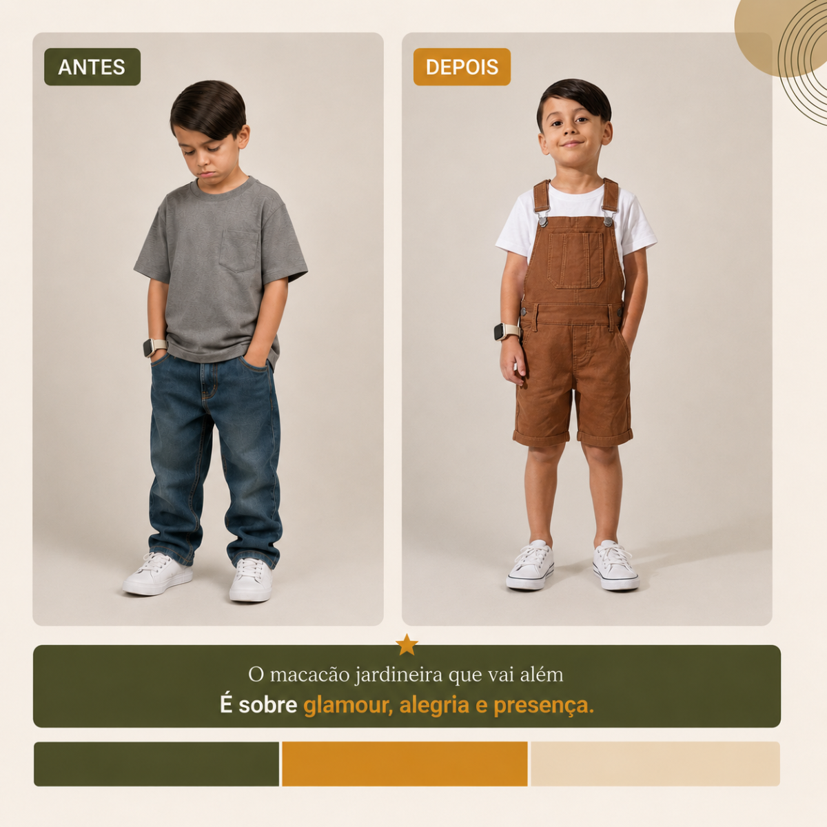 Jardineira Short Infantil Macacão Masculino Menino – foto 5