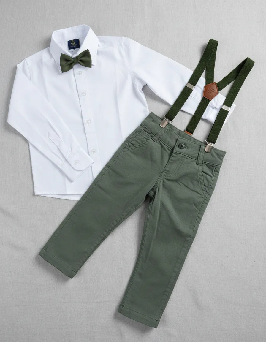 Conjunto Pajem Verde Oliva e Verde Musgo