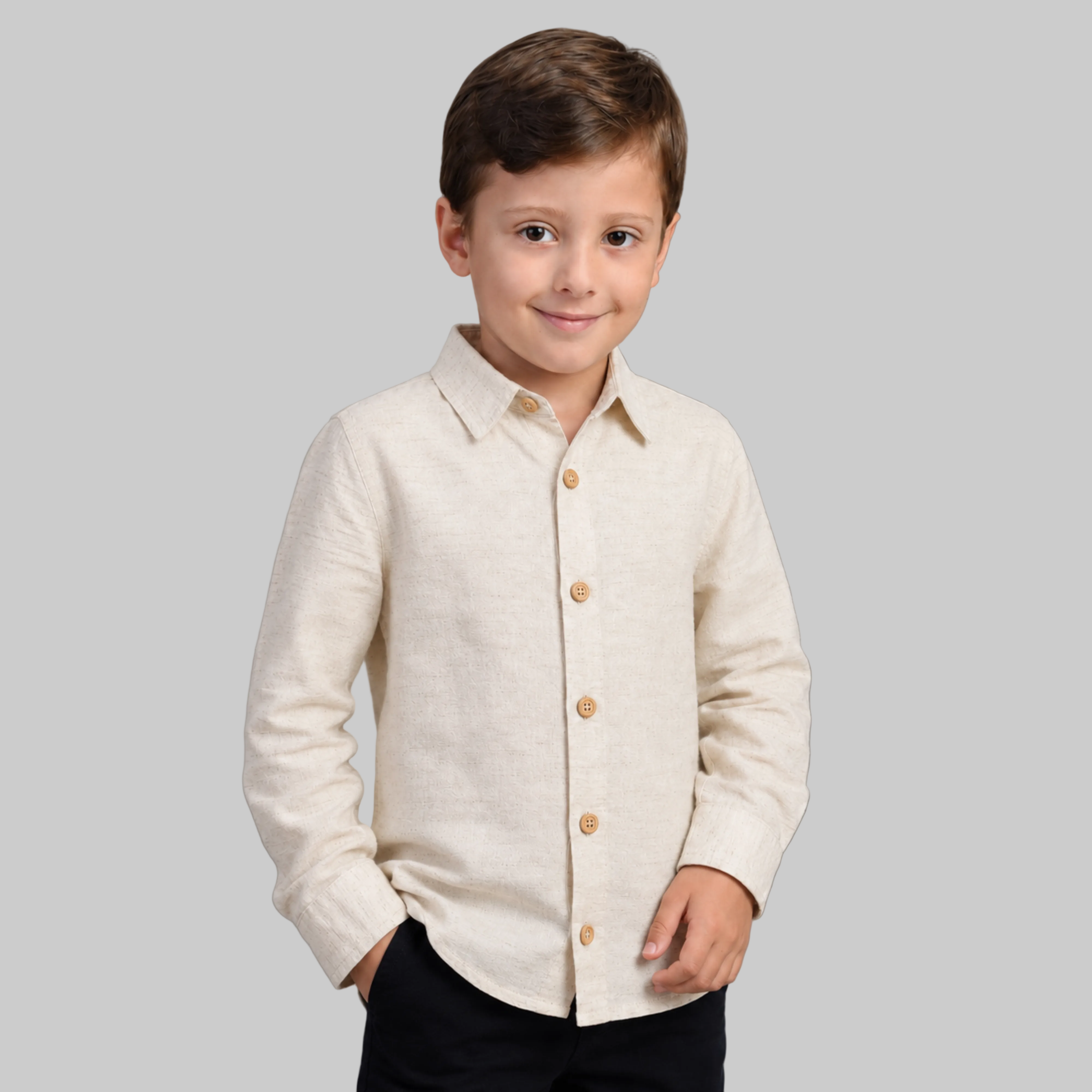 Camisa Linho Manga Longa Premium