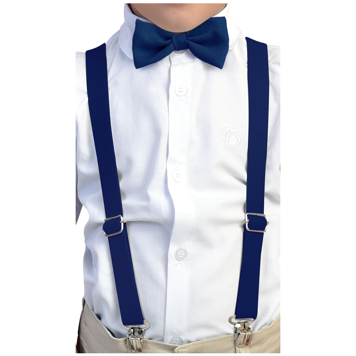 Kit Gravata Borboleta e Suspensório Infantil Tons Azuis