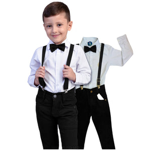 Conjunto Social Preto 4 Peças Menino Pajem para Festa P ao 16 anos (Atacado)