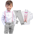 Conjunto Roupa Menino Bebê Batizado Casamento Cinza + 7 cores