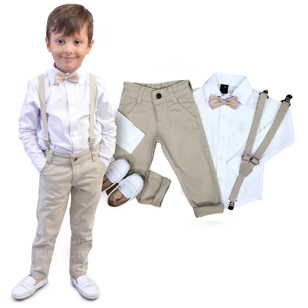 Roupa Batizado Casamento Bebê Menino com Sapato - Envio Já (Atacado)