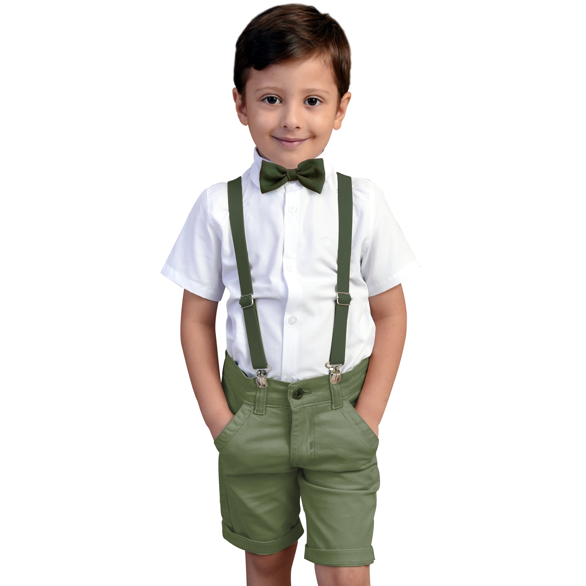 Conjunto Bermuda Verde Oliva Infantil