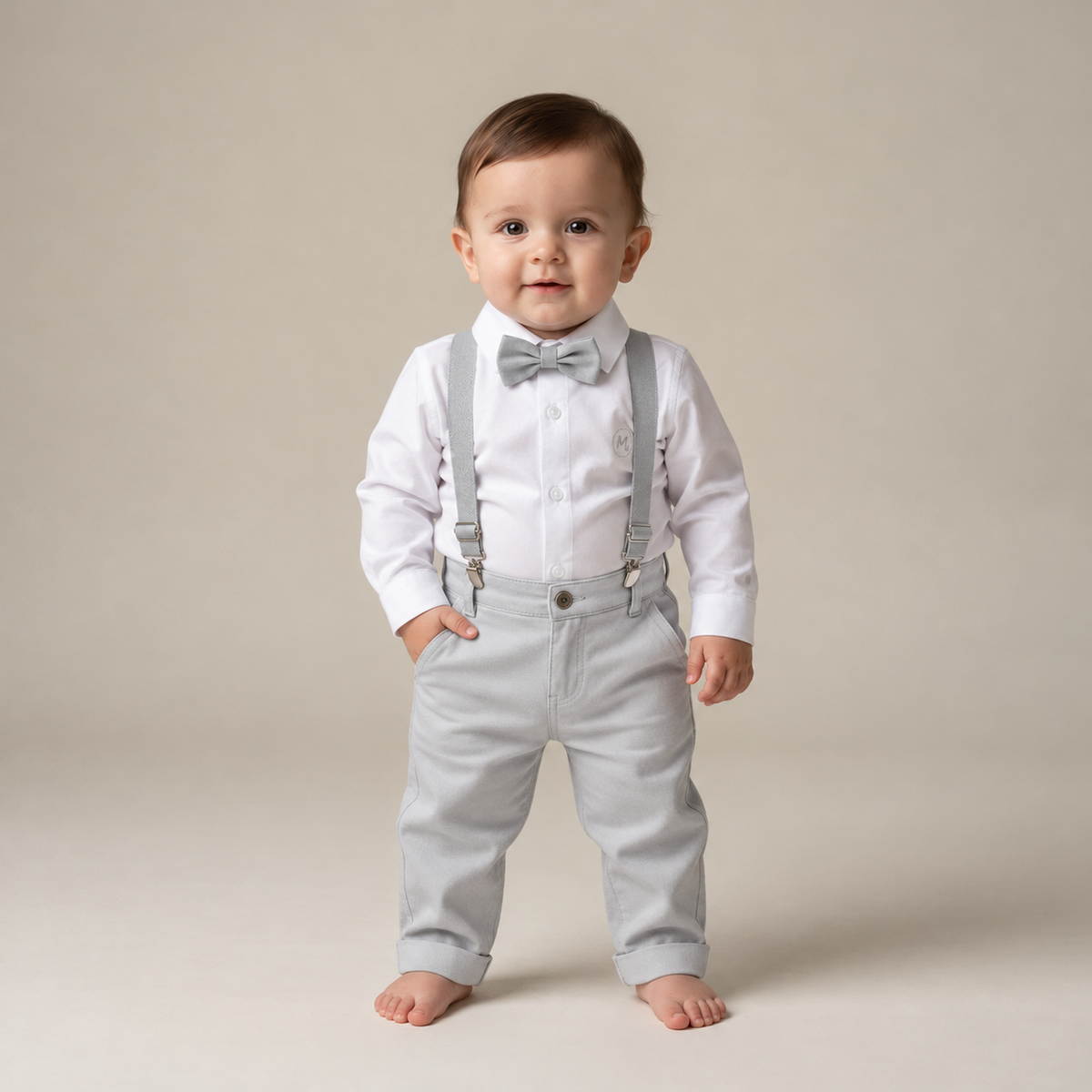 Conjunto Pajem Cinza Infantil – cor Cinza