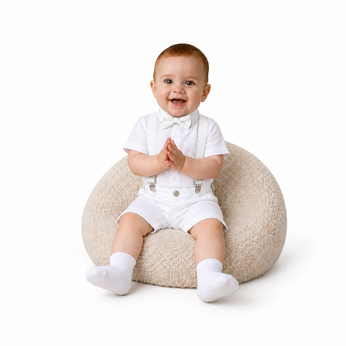 Conjunto Batizado Infantil Menino Branco – cor Branco