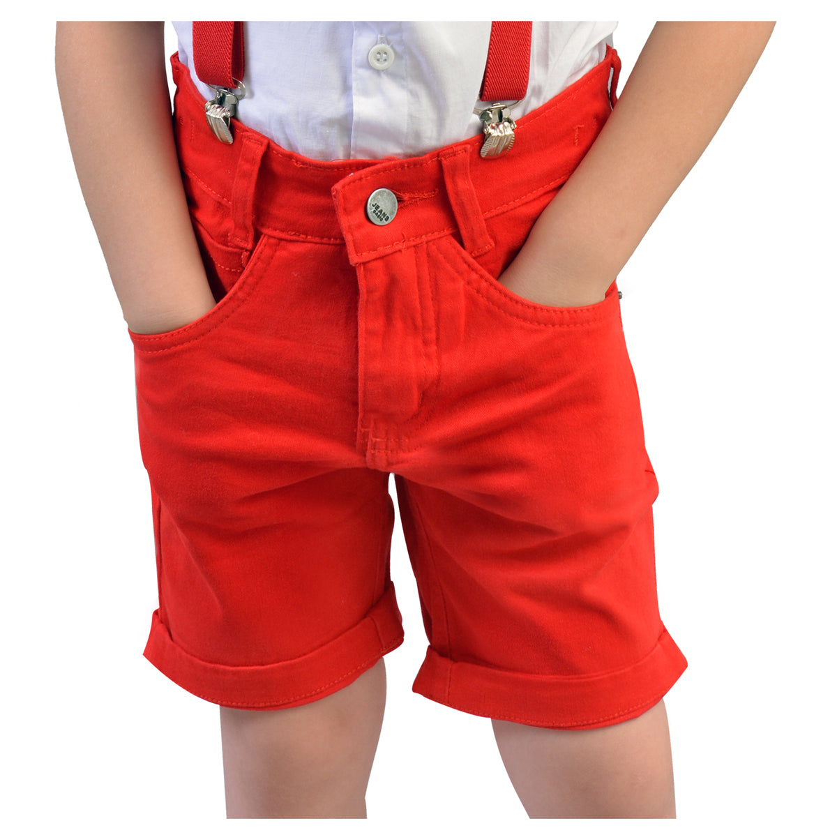 Bermuda Bolso Faca Jeans Sarja Bebe Infantil - Varias Cores (Atacado)