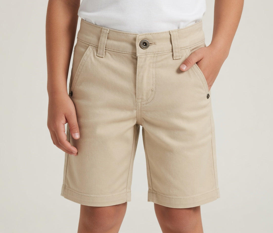 Bermuda Infantil de Sarja com Bolso Faca – P ao 16