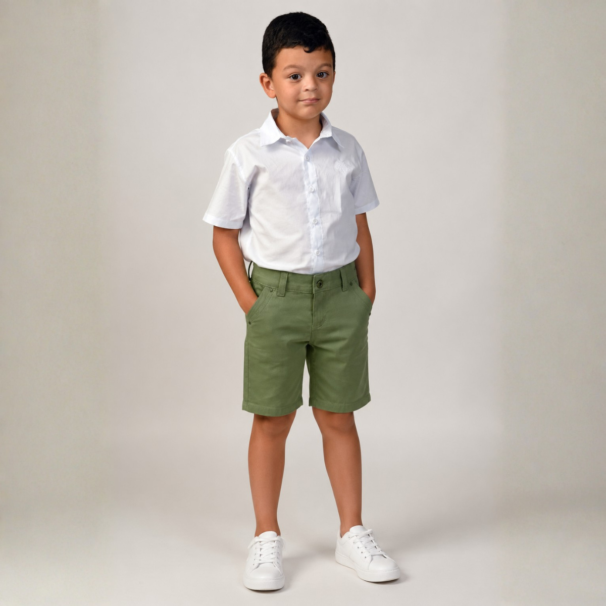 Bermuda Bolso Faca Sarja Infantil e Juvenil