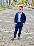 Kit com 2 Peças Blazer e Calça Sarja Infantil Bebê Menino Várias Cores