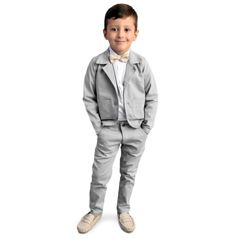 Kit com 2 Peças Blazer e Calça Sarja Infantil Bebê Menino Várias Cores