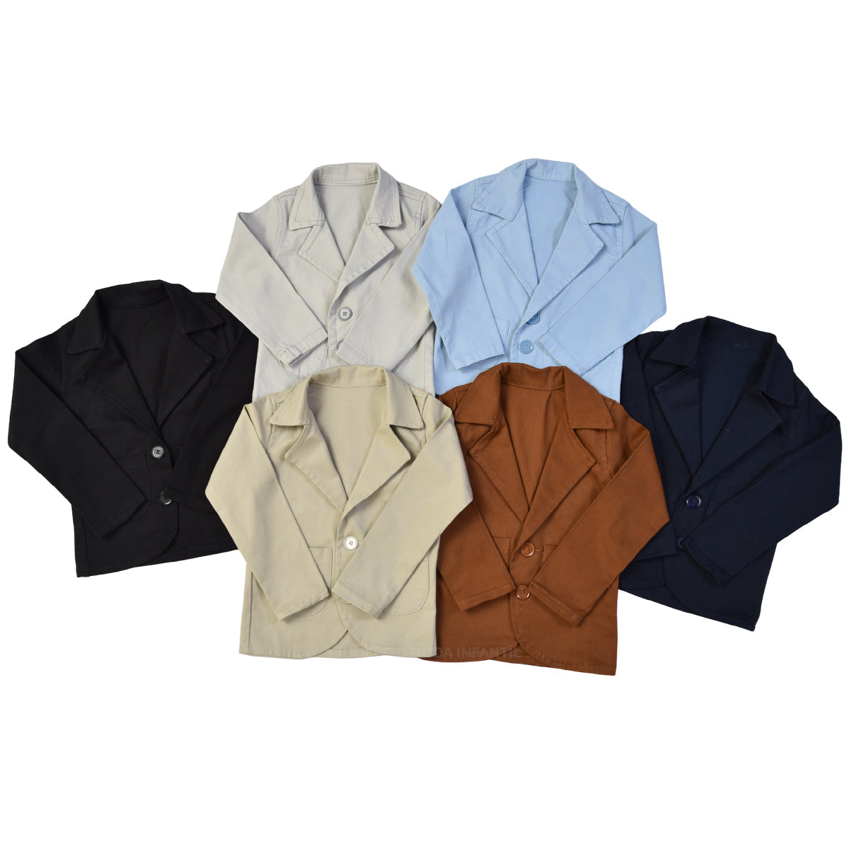 Conjunto Blazer 4 Peças  Várias cores 1 ao 16 anos (Atacado)