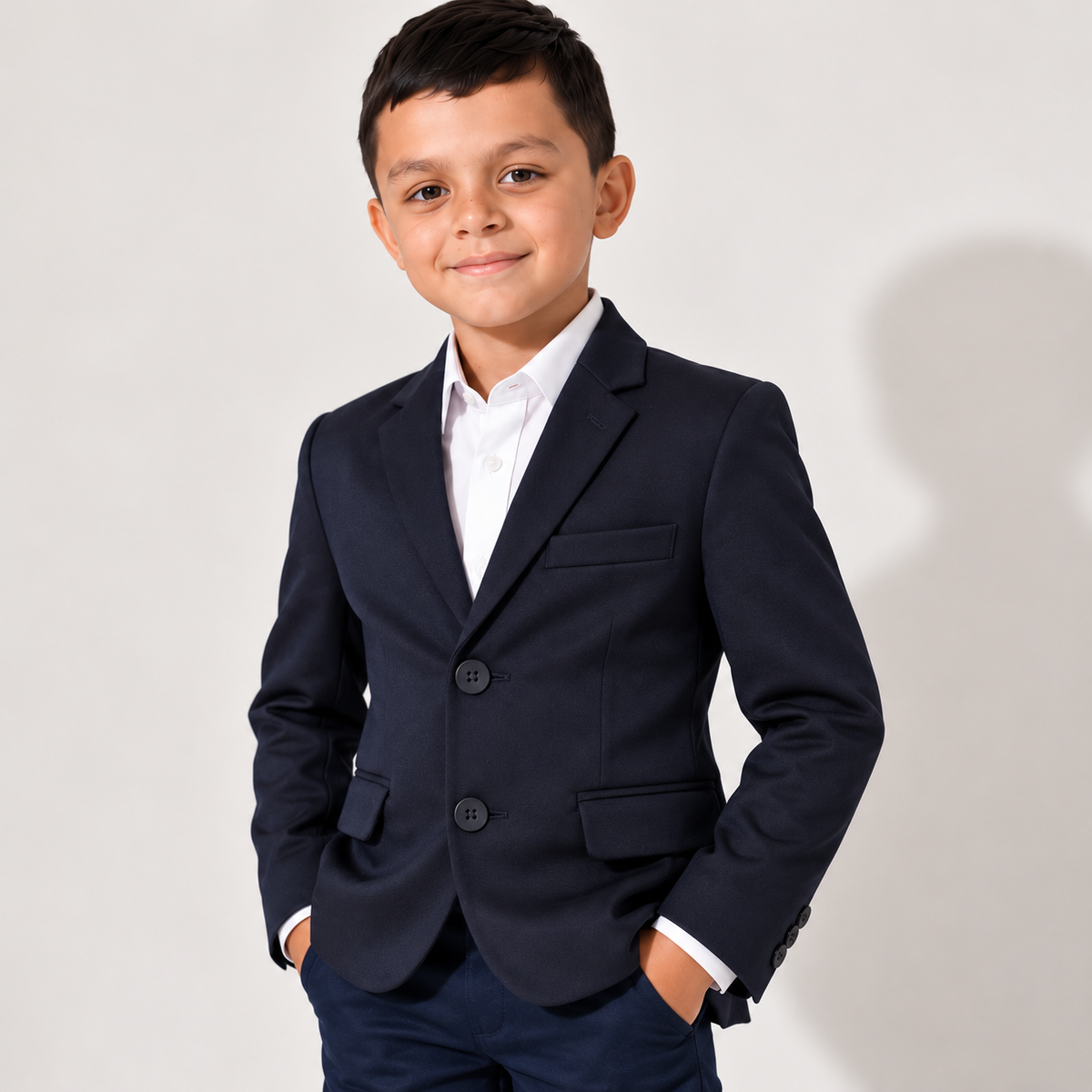 Blazer social infantil masculino em gabardine azul-marinho – foto 13 do produto