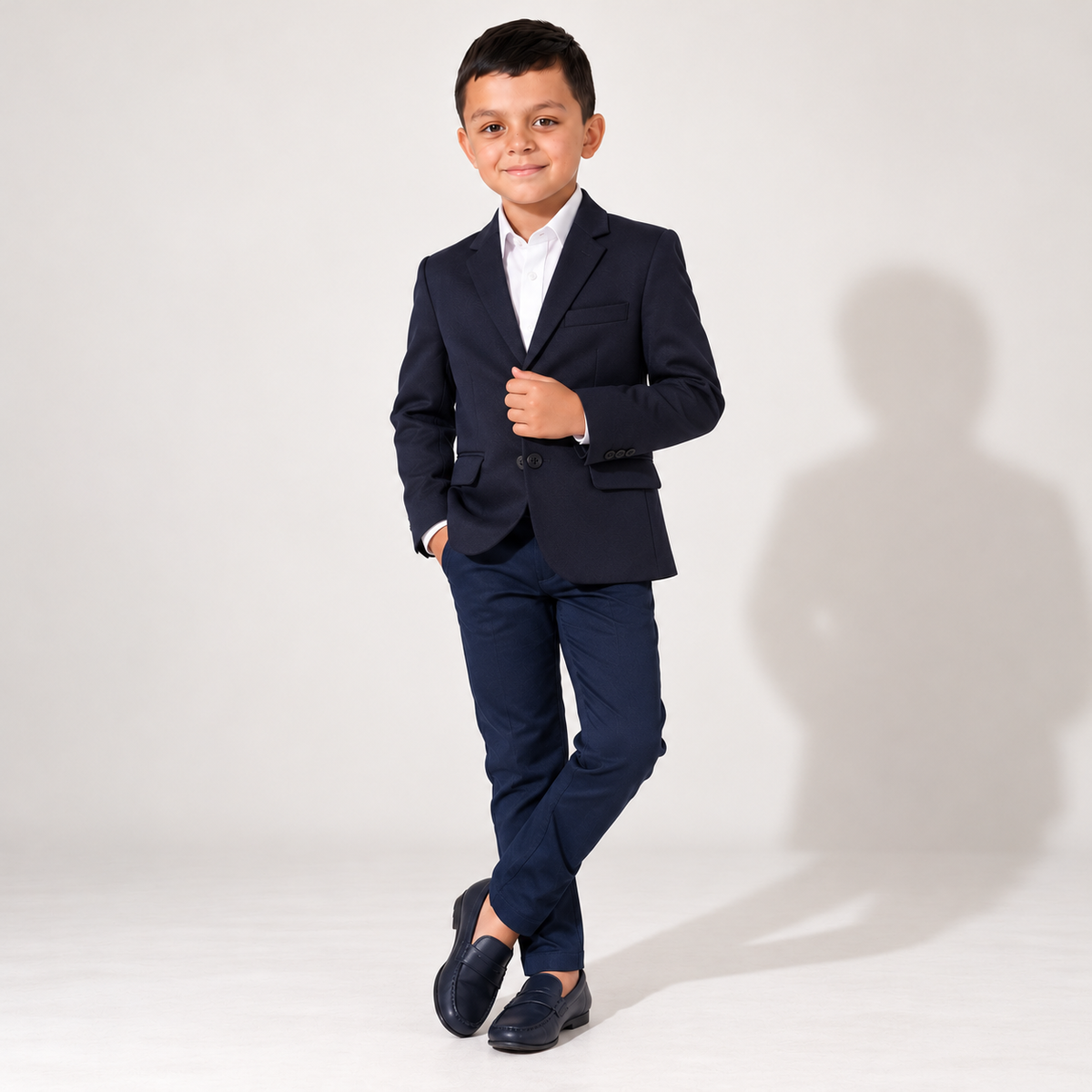 Blazer social infantil masculino em gabardine azul-marinho – foto 15 do produto