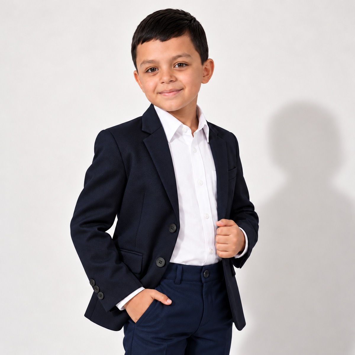 Blazer social infantil masculino em gabardine azul-marinho – foto 11 do produto
