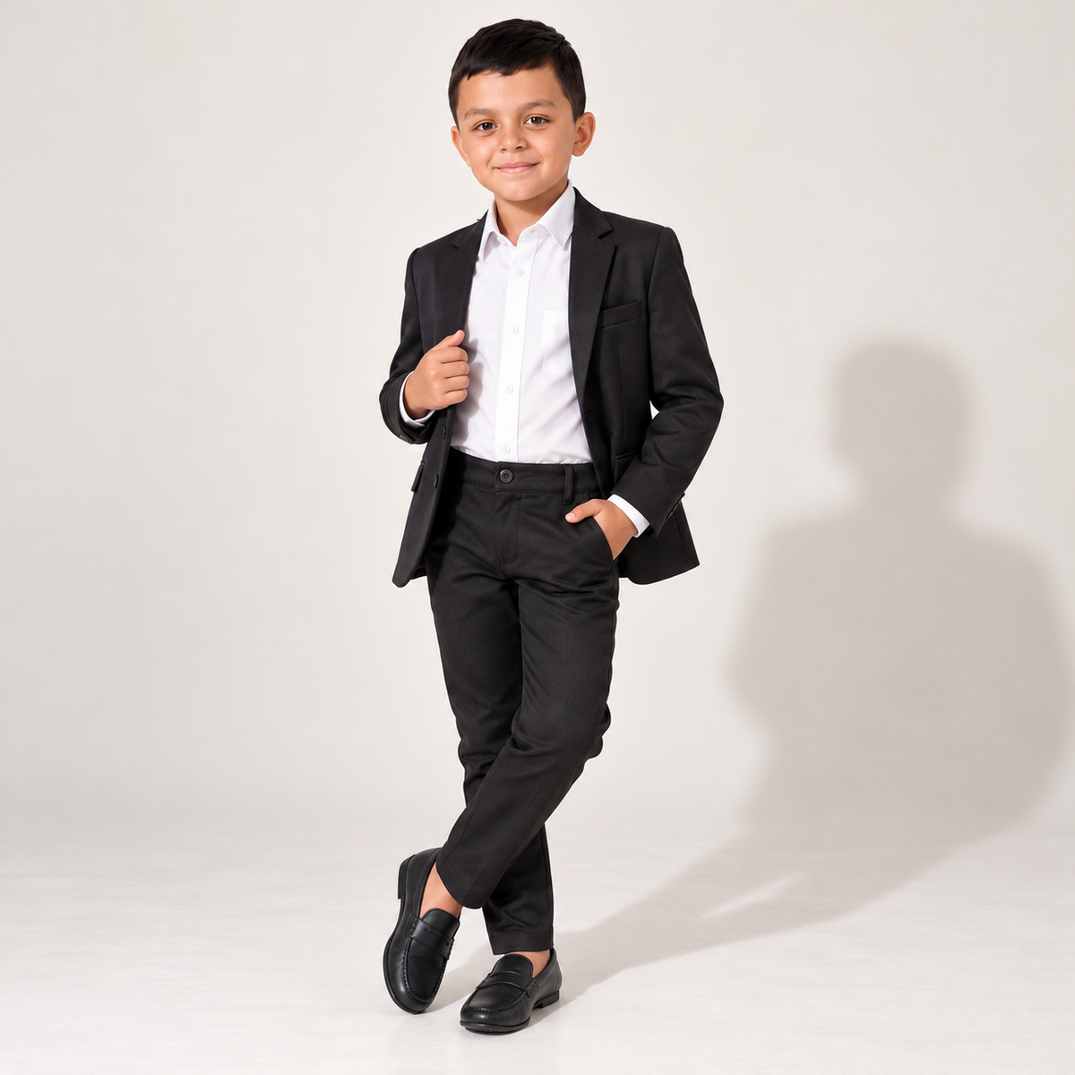Blazer social infantil masculino em gabardine preto – foto 5 do produto