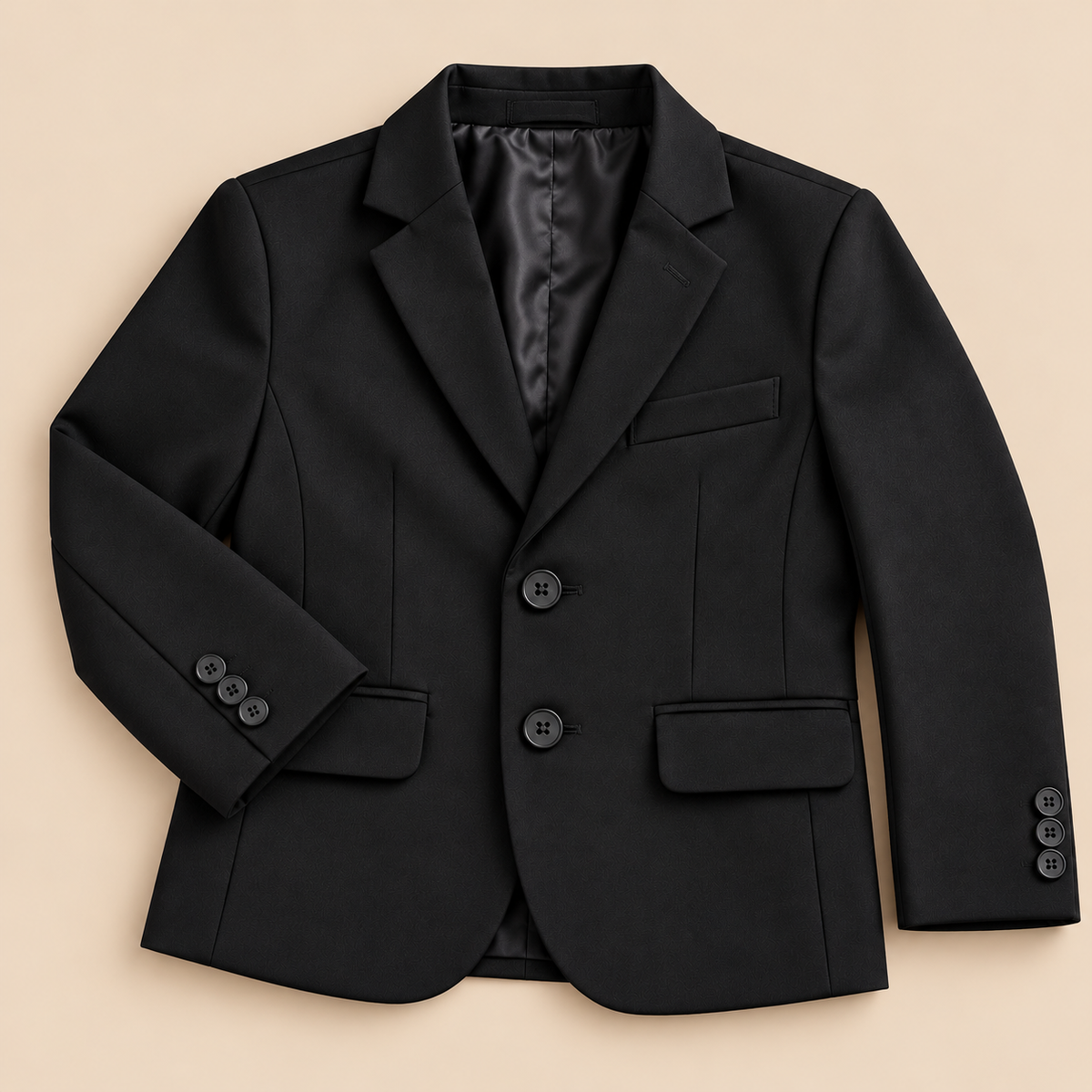 Blazer social infantil masculino em gabardine preto – foto 3 do produto