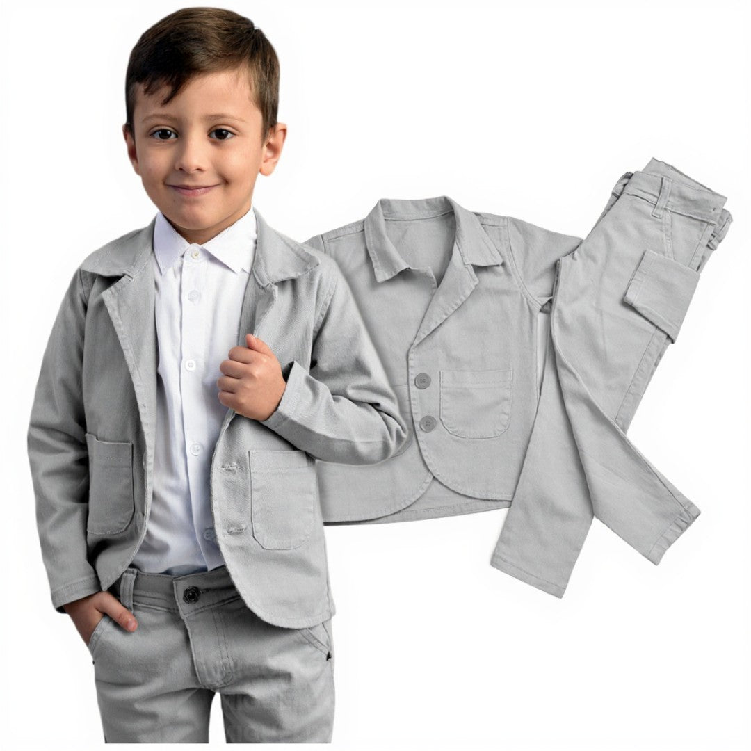 Conjunto Blazer Sarja 3 peças - Calça - Camisa e Blazer 1 ao 16 anos