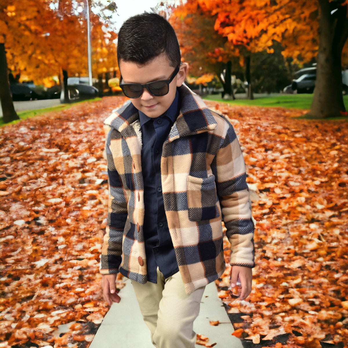 Blusa Casaco Infantil Xadrez Lã Reforçado Grosso Pelúcia (Atacado)