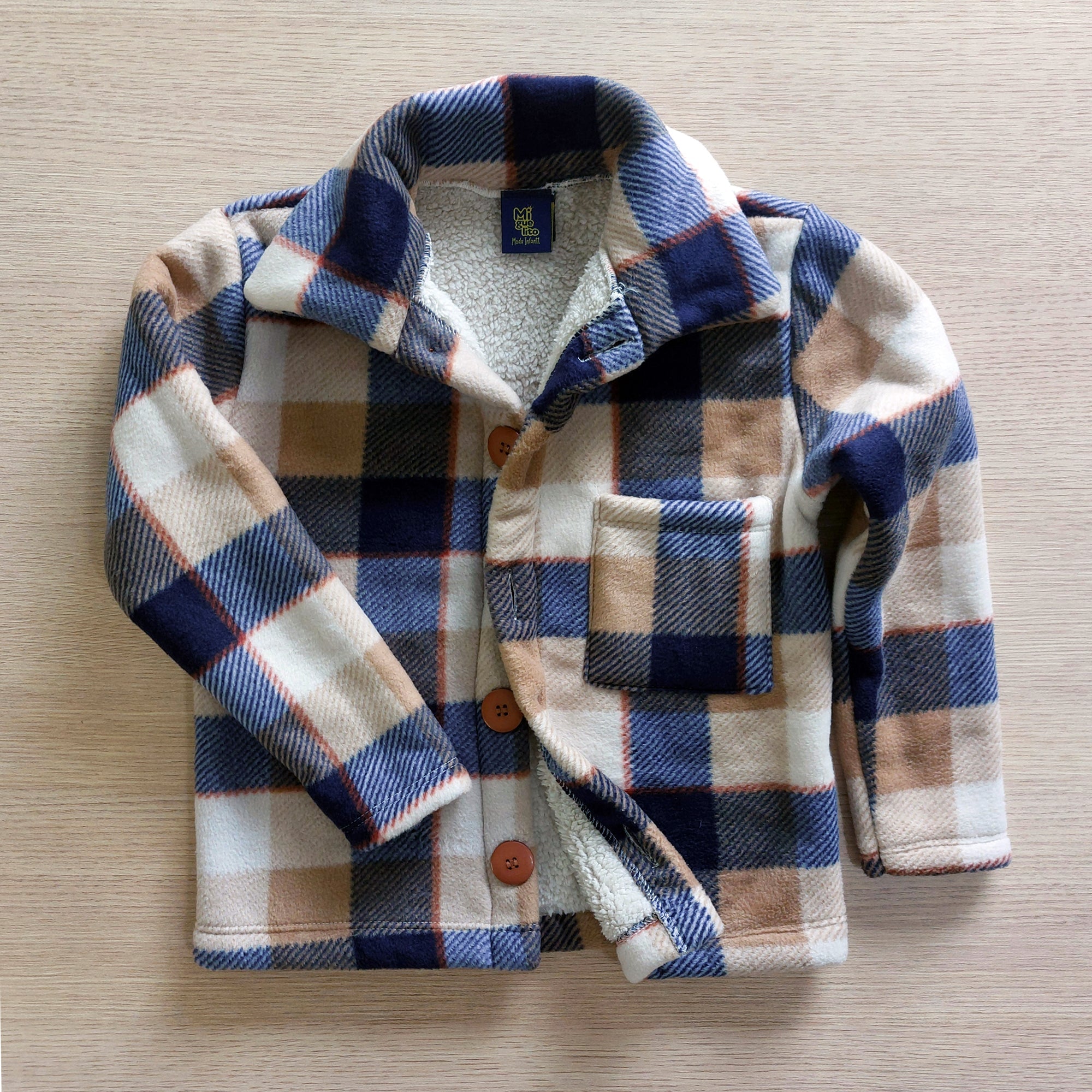 Blusa Casaco Infantil Xadrez Lã Reforçado Grosso Pelúcia (Atacado)