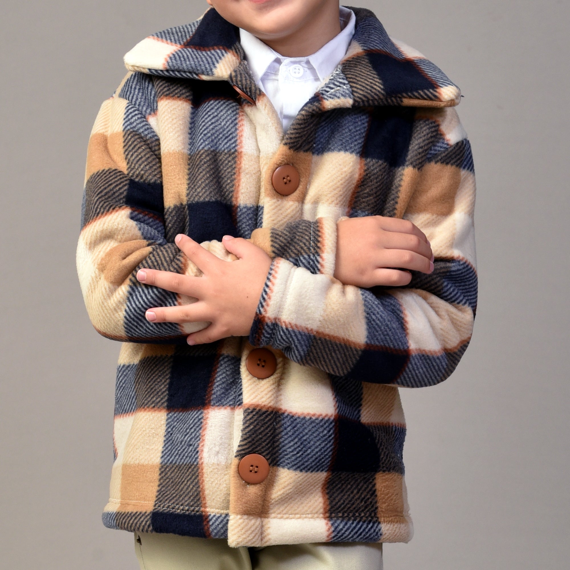 Blusa Casaco Infantil Xadrez Lã Reforçado Grosso Pelúcia (Atacado)