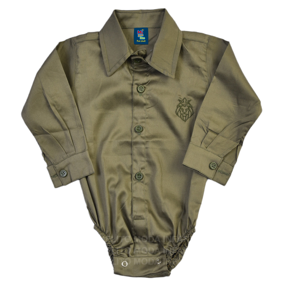 Body Social infantil Manga Longa Batizado Varias cores (Atacado)