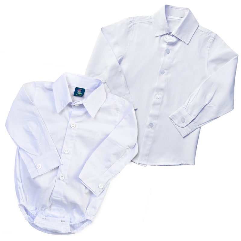 Conjunto Bege Pajem Menino Batizado Camisa Manga Longa E Bermuda