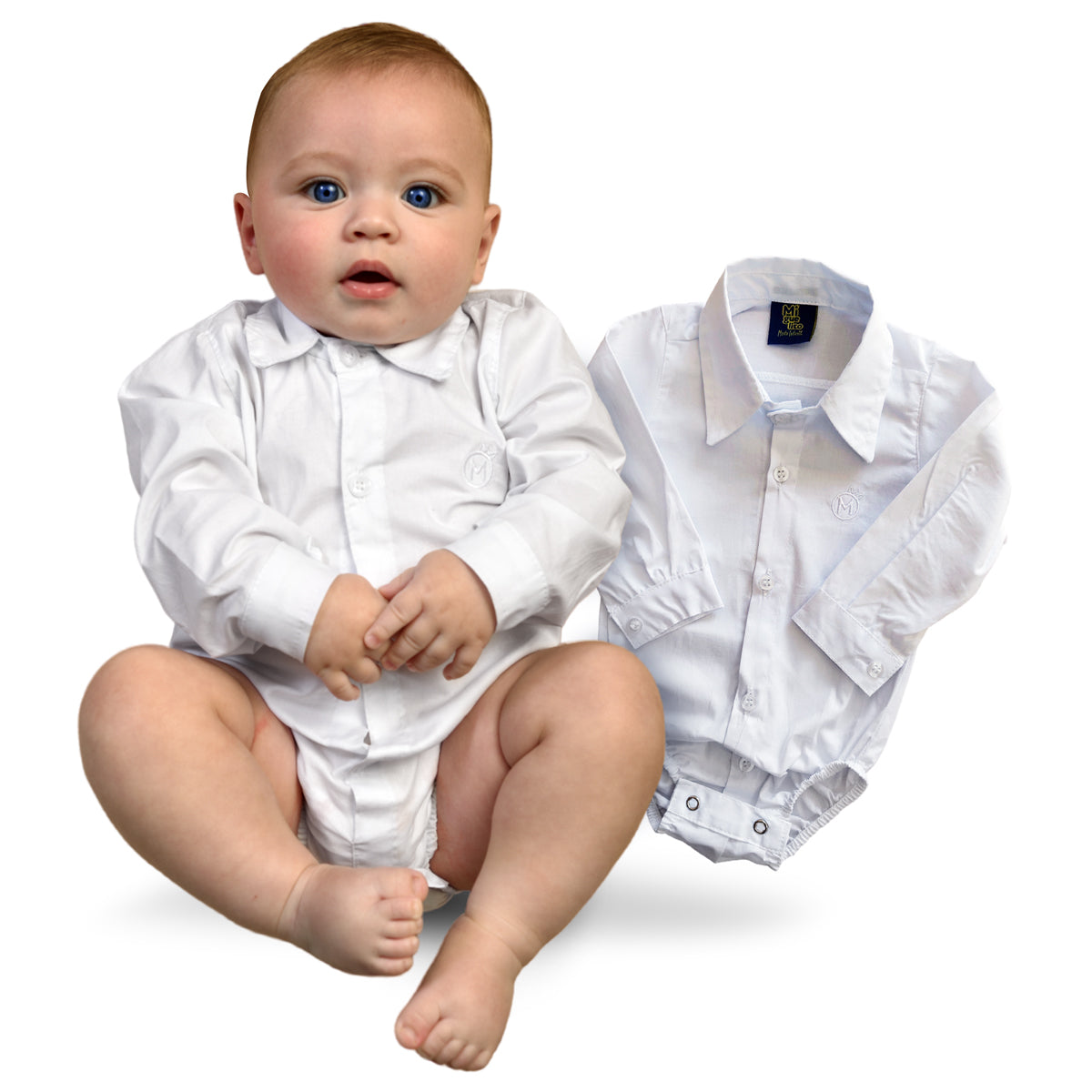 Body Infantil Bebê Menino Manga Longa 0 a 12 meses (Atacado)