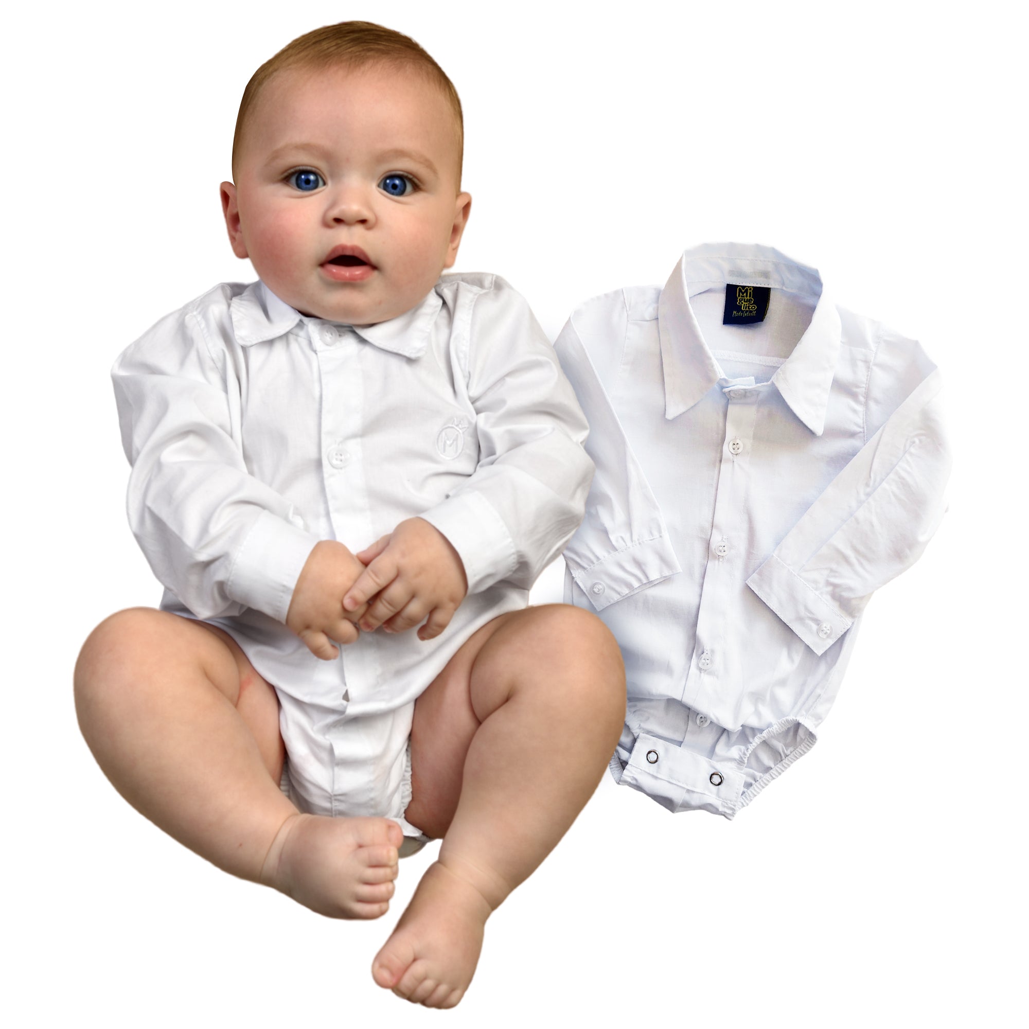 Body Social infantil Manga Longa Batizado Varias cores (Atacado)