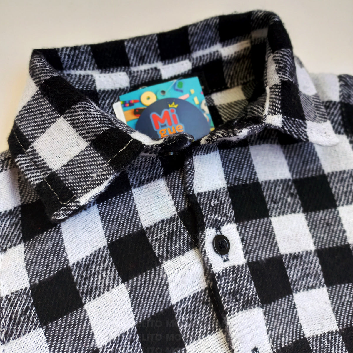 Body  Bebê Menino Manga Longa Estampa Xadrez Flanelado 0 a 11 meses (Atacado)