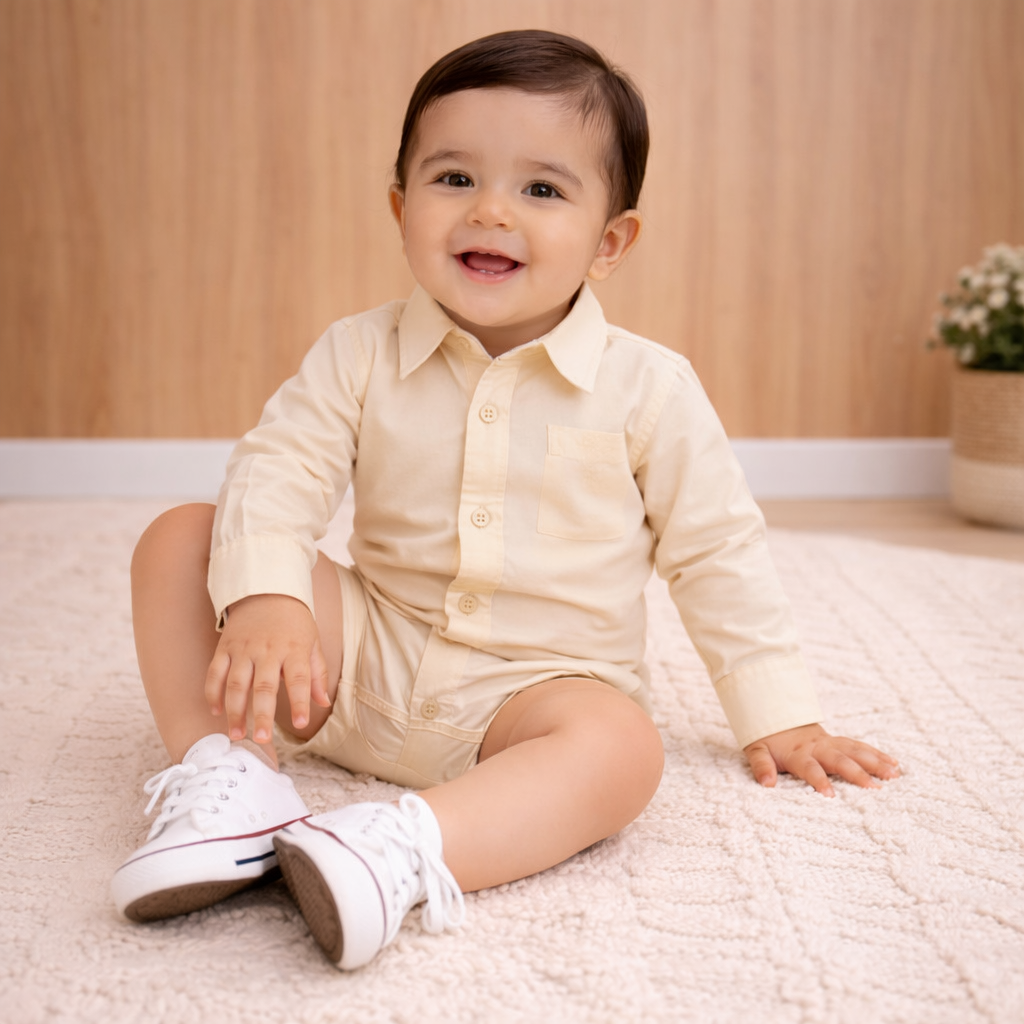 Body Social infantil Manga Longa Batizado Varias cores