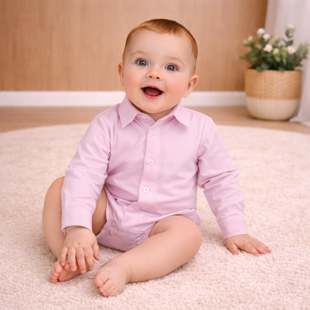 Body Social infantil Manga Longa Batizado Varias cores