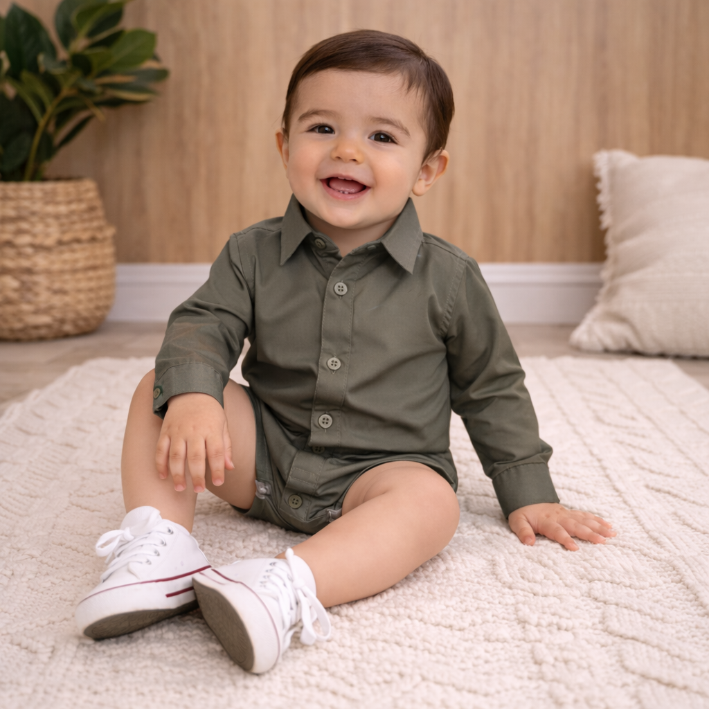 Body Social infantil Manga Longa Batizado Varias cores