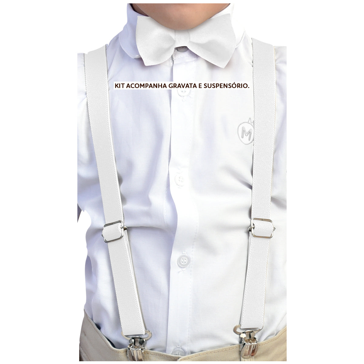 Kit Gravata Borboleta e Suspensório - INFANTIL Várias Cores - Envio Rápido (Atacado)