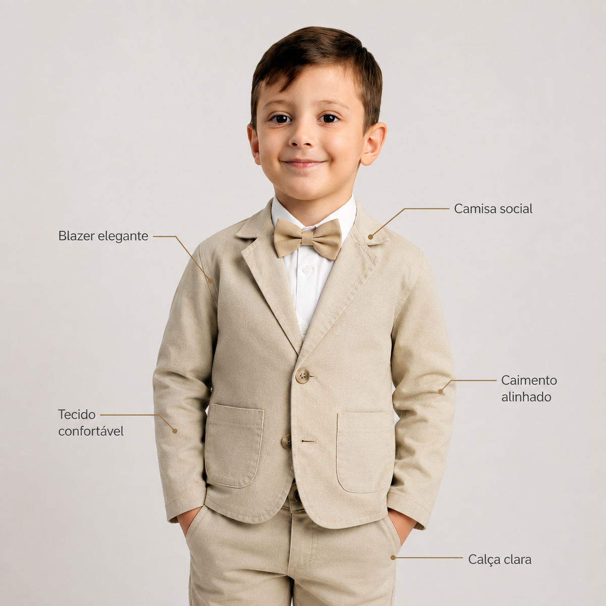 Conjunto Blazer Sarja 4 Peças Várias cores 1 ao 16